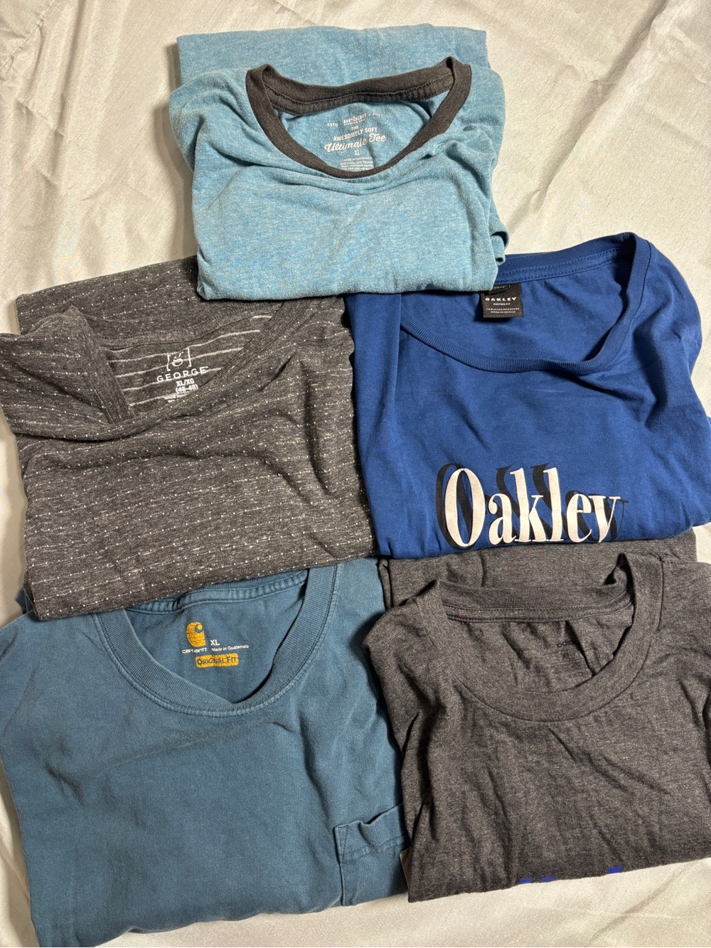 Men’s XL Graphic T-Shirt Bundle | Carhartt, Adidas, Oakley & More | 5 Shirts